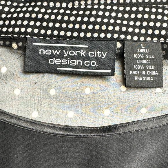 New York City Design Co Top 100% Silk Lined Buttons Front With Cami Size L NWT - Picture 12 of 14
